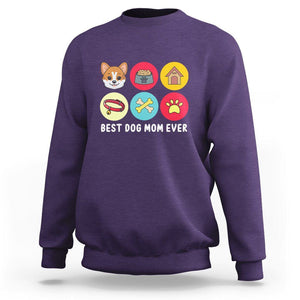 Best Dog Mom Ever Sweatshirt Pet Owner Life TS02 Purple Printyourwear