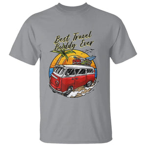 Best Travel Buddy Ever T Shirt Vintage Beach Van Summer Vacation TS11 Sport Gray Print Your Wear