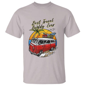 Best Travel Buddy Ever T Shirt Vintage Beach Van Summer Vacation TS11 Ice Gray Print Your Wear