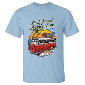 Best Travel Buddy Ever T Shirt Vintage Beach Van Summer Vacation TS11 Light Blue Print Your Wear