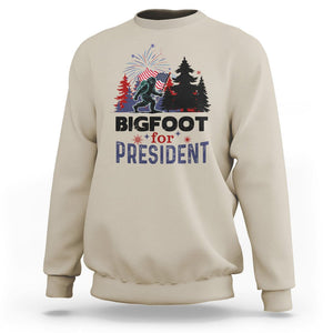 Bigfoot For President Sweatshirt Funny American USA Flag Sasquatch Election TS09 Sand Printyourwear