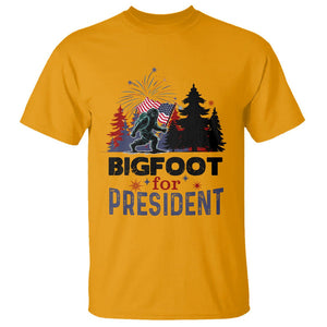 Bigfoot For President T Shirt Funny American USA Flag Sasquatch Election TS09 Gold Printyourwear