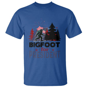 Bigfoot For President T Shirt Funny American USA Flag Sasquatch Election TS09 Royal Blue Printyourwear