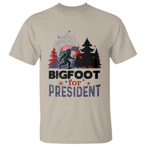 Bigfoot For President T Shirt Funny American USA Flag Sasquatch Election TS09 Sand Printyourwear