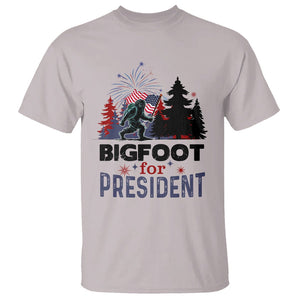 Bigfoot For President T Shirt Funny American USA Flag Sasquatch Election TS09 Ice Gray Printyourwear