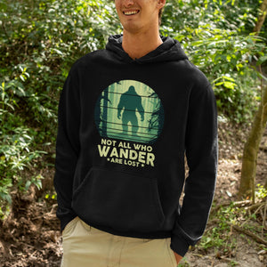 Bigfoot Hoodie Not All Who Wander Are Lost Sasquatch TS09 Printyourwear