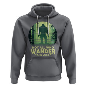 Bigfoot Hoodie Not All Who Wander Are Lost Sasquatch TS09 Charcoal Printyourwear