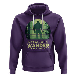 Bigfoot Hoodie Not All Who Wander Are Lost Sasquatch TS09 Purple Printyourwear