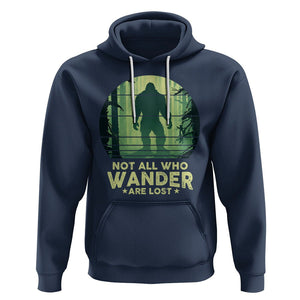 Bigfoot Hoodie Not All Who Wander Are Lost Sasquatch TS09 Navy Printyourwear