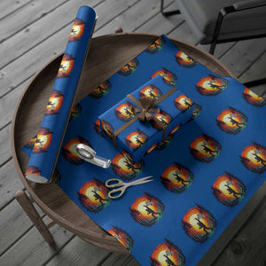 Bigfoot Racing Wrapping Paper Roll Sasquatch Checkered Flag TS14 Blue Print Your Wear