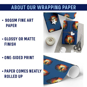 Bigfoot Racing Wrapping Paper Roll Sasquatch Checkered Flag TS14 Print Your Wear