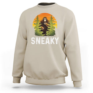 Bigfoot Sneaky Sweatshirt Funny Sasquatch Hiding Retro Forest TS09 Sand Printyourwear