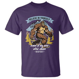 Bigfoot T Shirt Believe In Yourself Even When No One else Does TS09 Purple Printyourwear