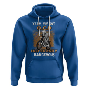 Biker Skeleton Hoodie I've Got OCD Old Cranky Dangerous Dirt Bike Motorcross TS02 Royal Blue Printyourwear