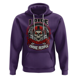 Biker Skull Hoodie I Ride So I Don't Choke Funny Life Behind Bars Motorcycle Rider TS02 Purple Printyourwear