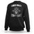 Biker Skull Sweatshirt Bike Hair Don't Care Motorcycle Rider TS02 Black Printyourwear