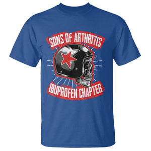 Biker Skull T Shirt Sons Of Arthritis Ibuprofen Chapter Motorcycle Rider Gang TS02 Royal Blue Printyourwear