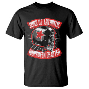 Biker Skull T Shirt Sons Of Arthritis Ibuprofen Chapter Motorcycle Rider Gang TS02 Black Printyourwear