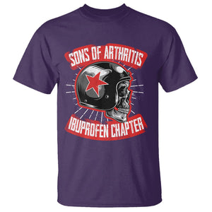 Biker Skull T Shirt Sons Of Arthritis Ibuprofen Chapter Motorcycle Rider Gang TS02 Purple Printyourwear