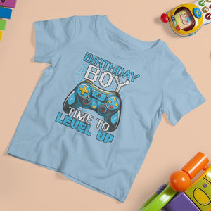 Birthday Boy Gamer T Shirt For Kid Time To Level Up New Age Video Game Gaming TS02 Printyourwear