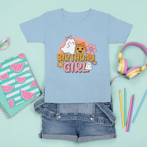 Birthday Girl Halloween T Shirt For Kid Retro Halloween Celebrate Birthday Party For Cute Girls Kids TS02 Printyourwear