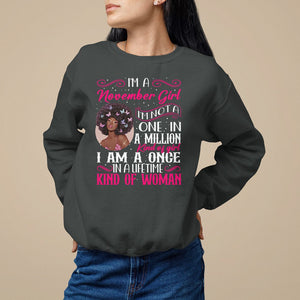 Birthday Sweatshirt I'm A November Girl Black Women TS09 Dark Heather Printyourwear