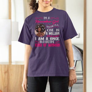 Birthday T Shirt For Women I'm A November Girl Black Women TS09 Purple Printyourwear