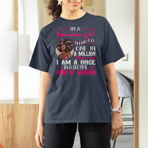 Birthday T Shirt For Women I'm A November Girl Black Women TS09 Navy Printyourwear