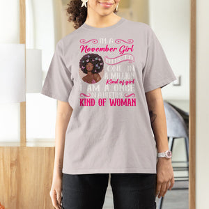 Birthday T Shirt For Women I'm A November Girl Black Women TS09 Ice Gray Printyourwear