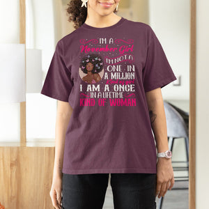 Birthday T Shirt For Women I'm A November Girl Black Women TS09 Maroon Printyourwear