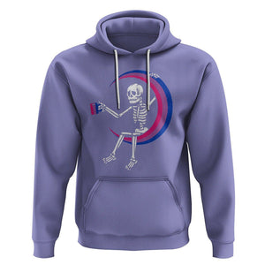 Bisexual Pride Hoodie Skeleton Drinking Coffee LGBTQ Bi Flag TS09 Violet Printyourwear