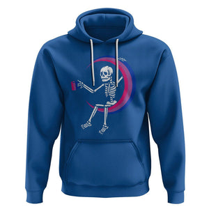 Bisexual Pride Hoodie Skeleton Drinking Coffee LGBTQ Bi Flag TS09 Royal Blue Printyourwear