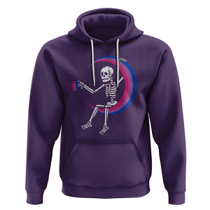 Bisexual Pride Hoodie Skeleton Drinking Coffee LGBTQ Bi Flag TS09 Purple Printyourwear