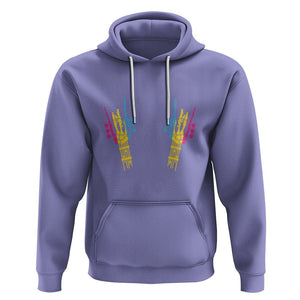 Bisexual Pride Hoodie Skeleton Rock Hand LGBTQ Bi Flag TS09 Violet Printyourwear