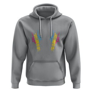 Bisexual Pride Hoodie Skeleton Rock Hand LGBTQ Bi Flag TS09 Sport Gray Printyourwear