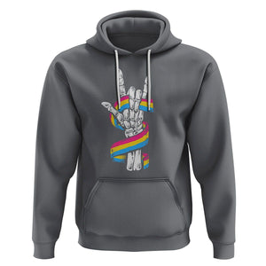 Bisexual Pride Hoodie Skeleton Rock Hand LGBTQ Bi Flag TS09 Charcoal Printyourwear