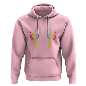 Bisexual Pride Hoodie Skeleton Rock Hand LGBTQ Bi Flag TS09 Light Pink Printyourwear