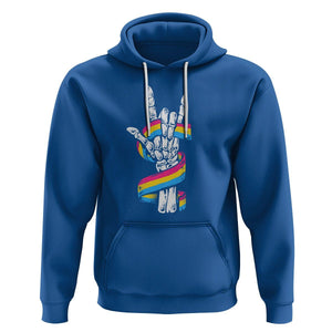 Bisexual Pride Hoodie Skeleton Rock Hand LGBTQ Bi Flag TS09 Royal Blue Printyourwear