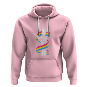 Bisexual Pride Hoodie Skeleton Rock Hand LGBTQ Bi Flag TS09 Light Pink Printyourwear