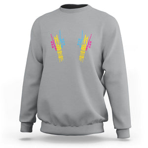 Bisexual Pride Sweatshirt Skeleton Rock Hand LGBTQ Bi Flag TS09 Sport Gray Printyourwear