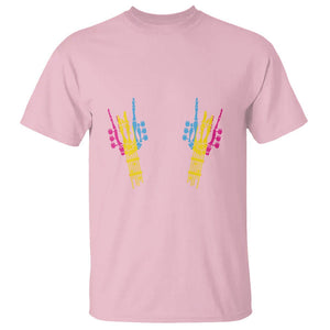 Bisexual Pride T Shirt Skeleton Rock Hand LGBTQ Bi Flag TS09 Light Pink Printyourwear