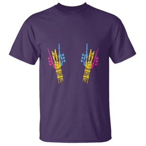 Bisexual Pride T Shirt Skeleton Rock Hand LGBTQ Bi Flag TS09 Purple Printyourwear