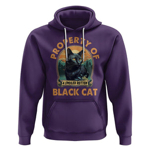 Black Cat Hoodie Property Of Black Cat TS02 Purple Printyourwear