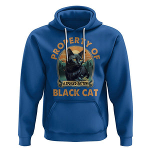 Black Cat Hoodie Property Of Black Cat TS02 Royal Blue Printyourwear