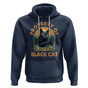 Black Cat Hoodie Property Of Black Cat TS02 Navy Printyourwear