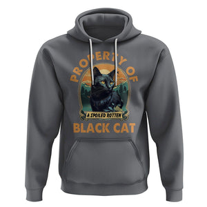 Black Cat Hoodie Property Of Black Cat TS02 Charcoal Printyourwear