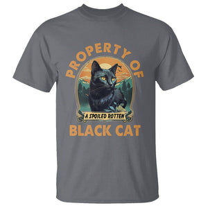 Black Cat T Shirt Property Of Black Cat TS02 Charcoal Printyourwear