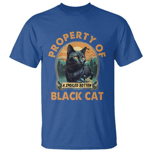 Black Cat T Shirt Property Of Black Cat TS02 Royal Blue Printyourwear