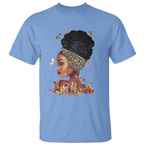 Black Girl Magic Afro Melanin Queen African American Women T Shirt TS01 Carolina Blue Printyourwear