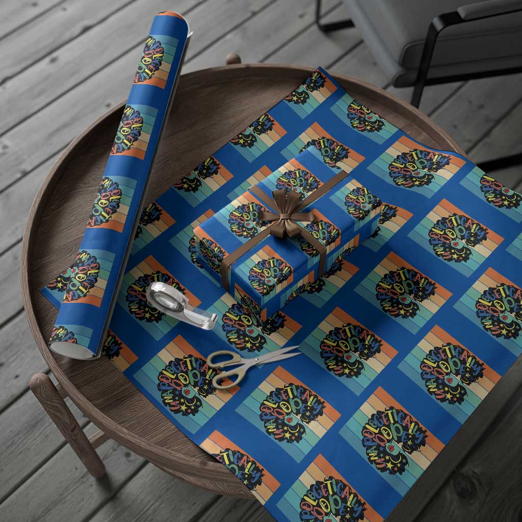 Black Girl Magic Pride Wrapping Paper Roll Unapologetically Dope Retro Sunset TS12 Blue Print Your Wear
